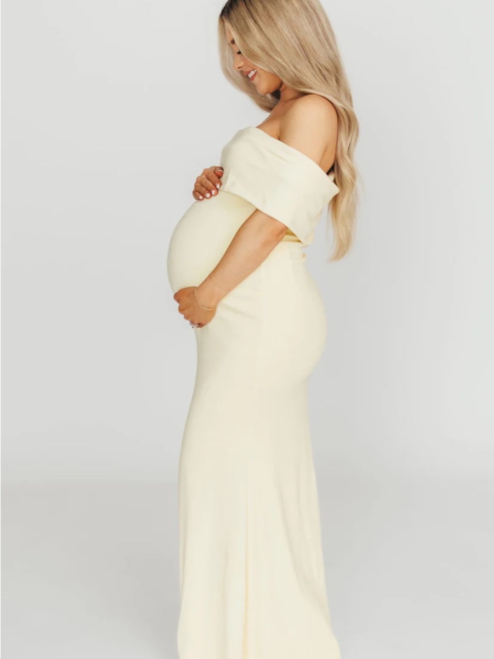 Worth collective Monroe maxi dress butter yellow bump friendly - Picture 3 of 6